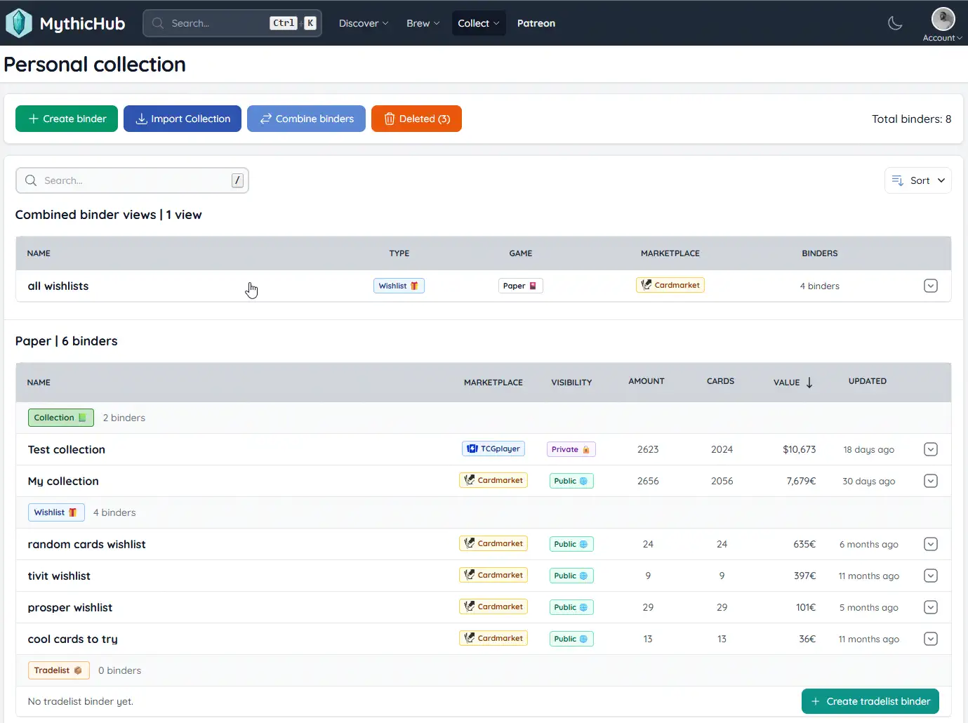 Collection import source detection