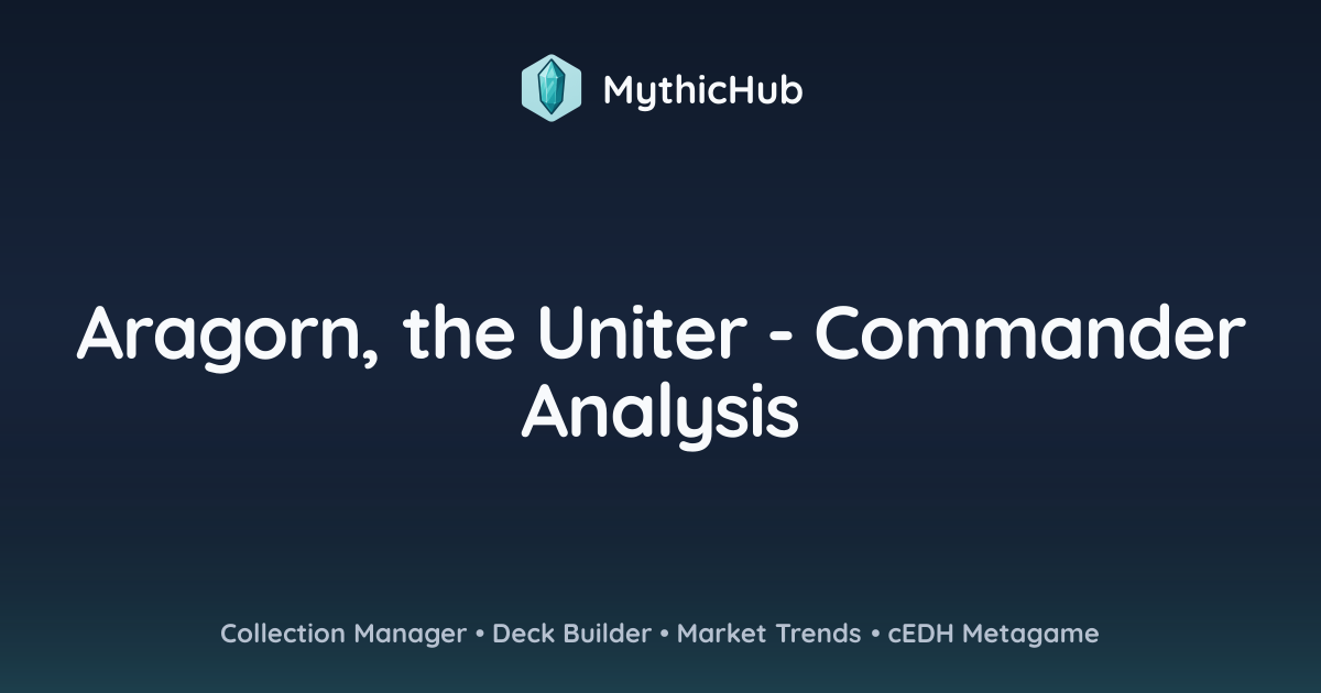 Aragorn, the Uniter - Commander Analysis | MythicHub