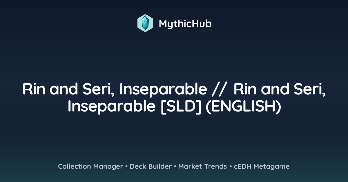 Rin and Seri, Inseparable // Rin and Seri, Inseparable [SLD] (ENGLISH ...