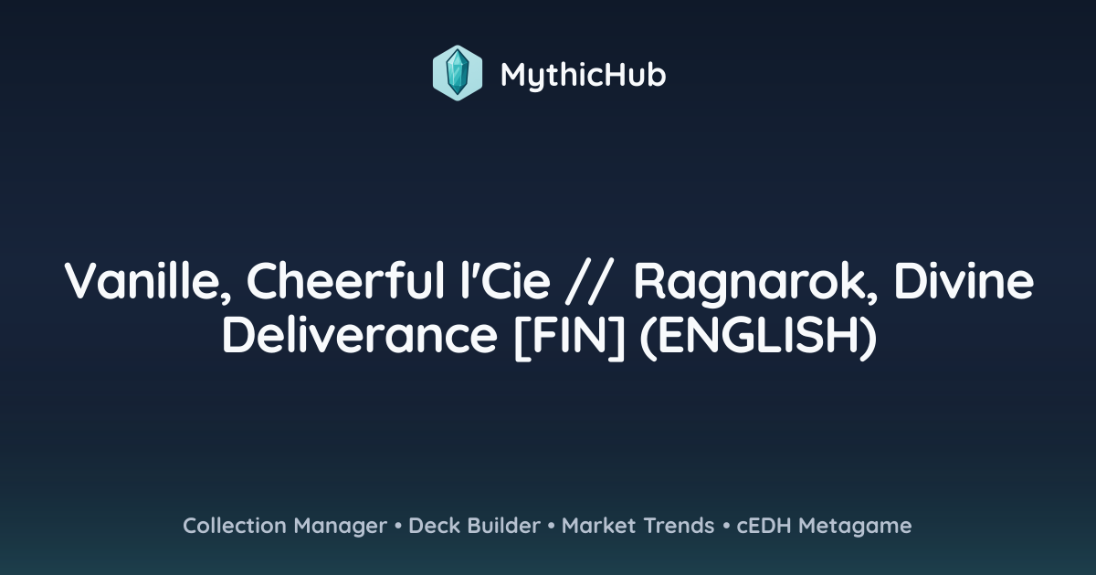 Vanille, Cheerful l'Cie // Ragnarok, Divine Deliverance [FIN] (ENGLISH ...